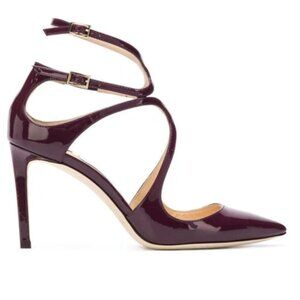 ISO: Jimmy Choo Lancer in Burgundy Patent Size 38